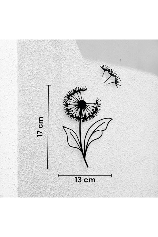 Uçuşan Parçaları  ile Karahindiba Dandelion Çiçeği Duvar Dekoru